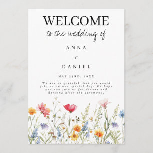 Wildflower Wedding Program