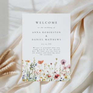 Wildflower Wedding Program