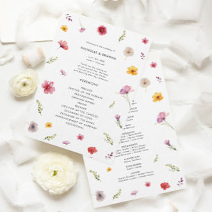 Wildflower Wedding  Program