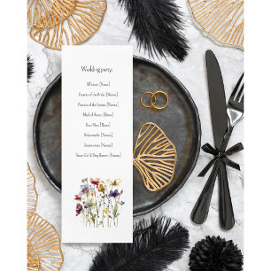 Wildflower Wedding Program, custom