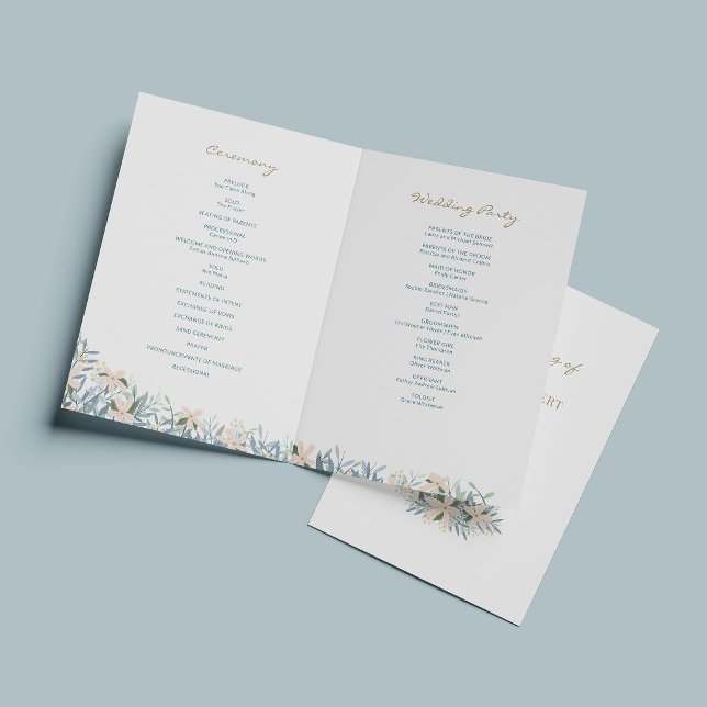 Wildflower Wedding Program Template Editable (Creator Uploaded)