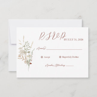 Wildflower Wedding RSVP Card