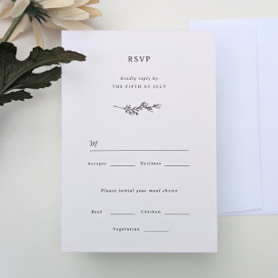 Wildflower Wedding RSVP Card