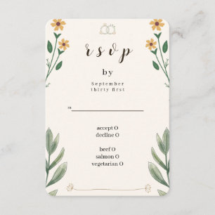 Wildflower Wedding RSVP Card