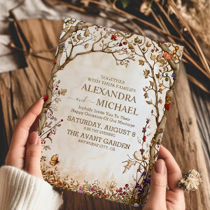 Wildflower Wedding Rustic Floral Invitation