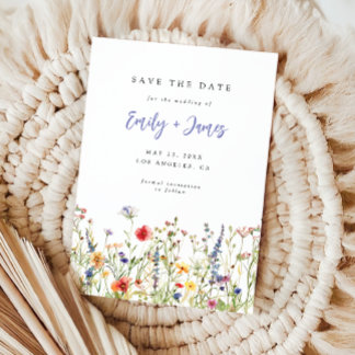 Wildflower Wedding Save The Date