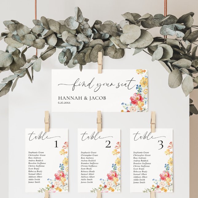 Wildflower Wedding Seating Chart Welcome Header (Creator Uploaded)