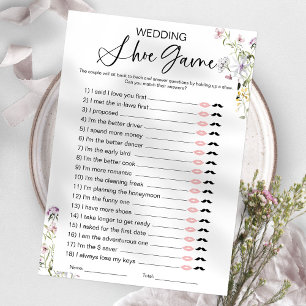 Wildflower Wedding Shoe Bridal Shower Game Invitation