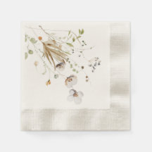 Wildflower Wedding Shower Napkins