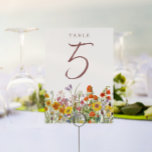 Wildflower Wedding Table Numbers<br><div class="desc">Decorate your table settings at your wedding with these beautiful wildflower table numbers. These are perfect for weddings or any other event like tea parties,  charities,  or corporate events.</div>