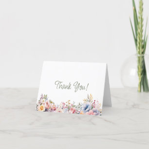 Wildflower Wedding Thank You Card