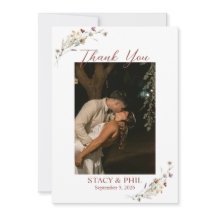 Wildflower Wedding Thank You Card