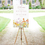 Wildflower Wedding Welcome Sign<br><div class="desc">Welcome your guests to your wedding with this beautiful wildflower wedding welcome sign.</div>