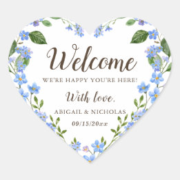 Wildflower Wedding Welcome Sticker Gift Favour Tag