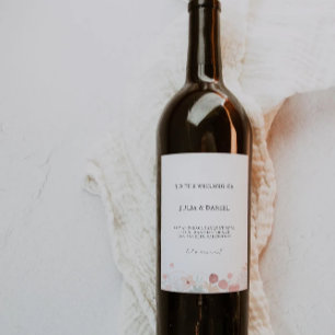 Wildflower Wedding wine bottle label Template