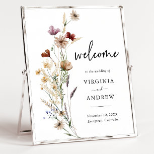 Wildflower Welcome Wedding Poster