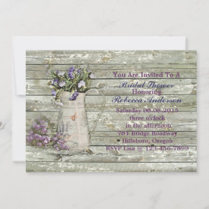 wildflower western country rustic bridal shower invitation
