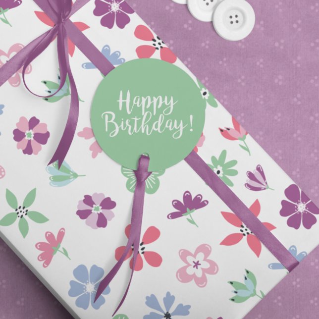 Wildflower Whimsy Floral Pattern Wrapping Paper (Creator Uploaded)