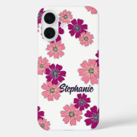 Wildflower Whimsy - Pink Hand Drawn Florals