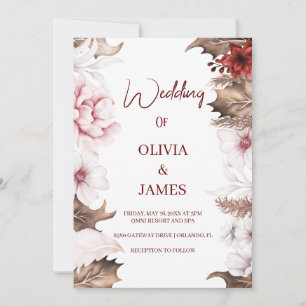 Wildflower Whispers: An Elegant Boho Wedding  Invitation