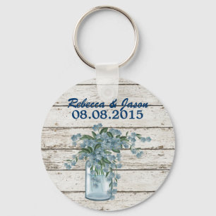 wildflower whitewashed wood french country wedding key ring