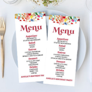 Wildflower Wild Flower Birthday Party Food Menu