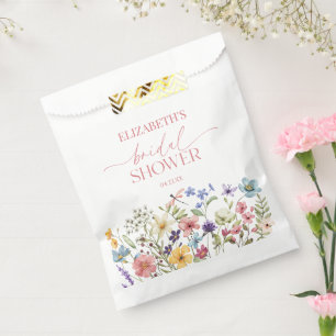 Wildflower Wild Flower Floral Bridal Shower Favour Bag