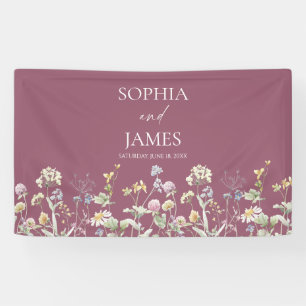 Wildflower Wild Flower Floral Garden Wedding Banner