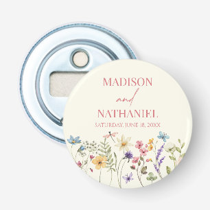 Wildflower Wild Flower Floral Garden Wedding Bottle Opener