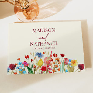 Wildflower Wild Flower Floral Garden Wedding Guest Book