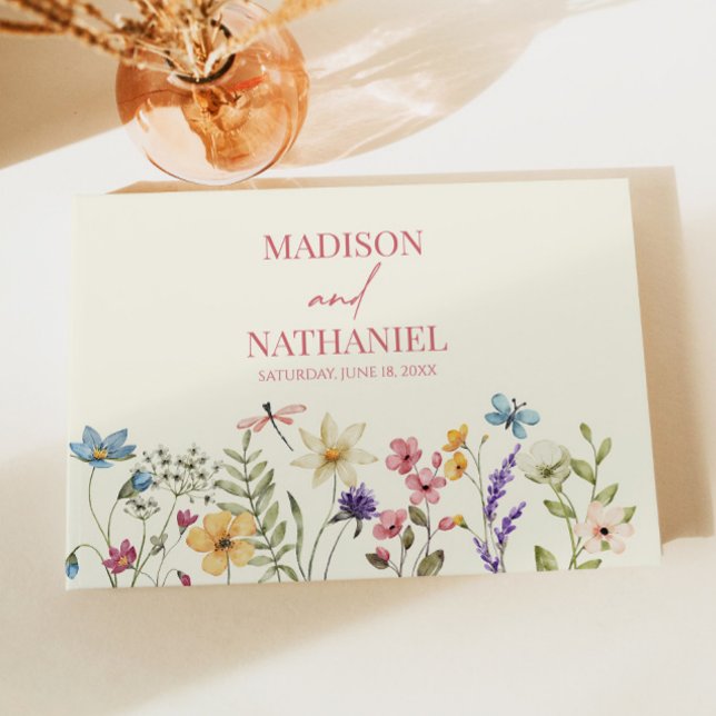 Wildflower Wild Flower Floral Garden Wedding Guest Book (Creator Uploaded)