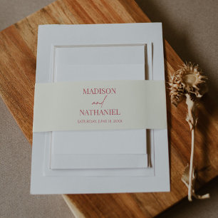 Wildflower Wild Flower Floral Garden Wedding Invitation Belly Band