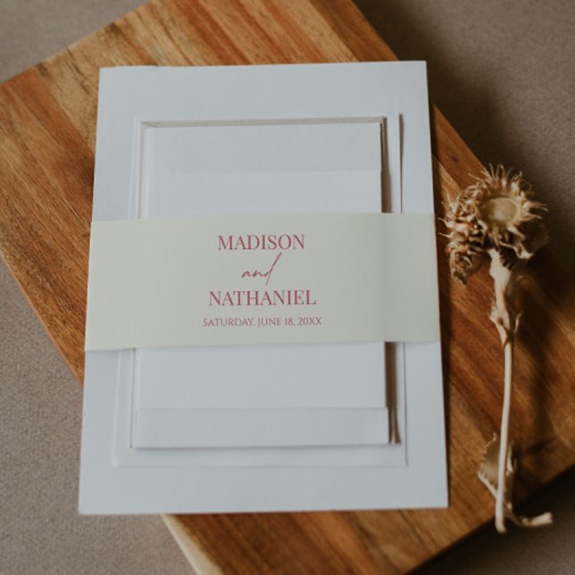 Wildflower Wild Flower Floral Garden Wedding Invitation Belly Band (Creator Uploaded)