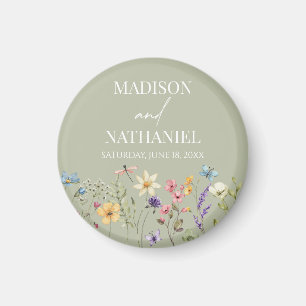 Wildflower Wild Flower Floral Garden Wedding Magnet