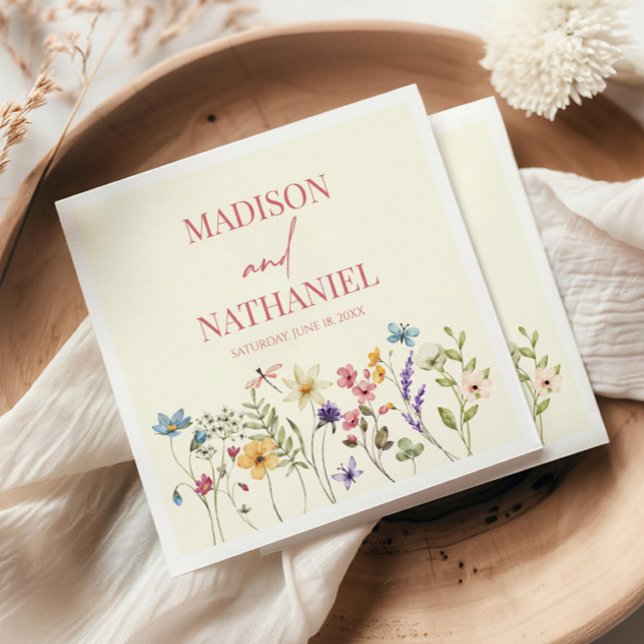 Wildflower Wild Flower Floral Garden Wedding Napkin (Creator Uploaded)