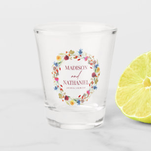 Wildflower Wild Flower Floral Garden Wedding Shot Glass
