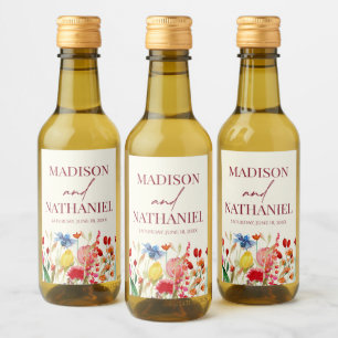 Wildflower Wild Flower Floral Garden Wedding Wine Label