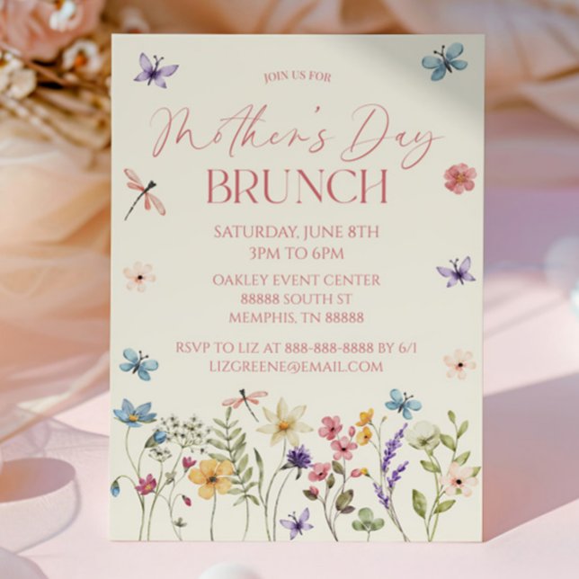 Wildflower Wild Flower Floral Mother's Day Brunch Invitation (Creator Uploaded)