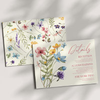 Wildflower Wild Flower Floral Wedding Details