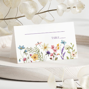 Wildflower Wild Flowers Floral Wedding Place Card