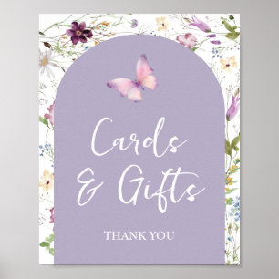 Wildflower Wild ONE Butterfly Garden Cards & Gifts Poster