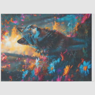 Wildflower Wolf Tissue Paper