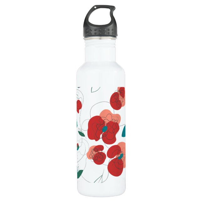 Wildflower Wonderland | Stylised Flowers pattern 710 Ml Water Bottle (Front)