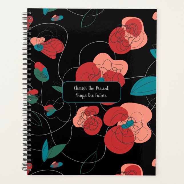 Wildflower Wonderland | Stylised Flowers pattern Planner (Front)