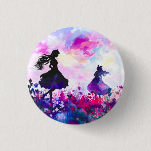 Wildflower Wonderland Watercolor 3 Cm Round Badge