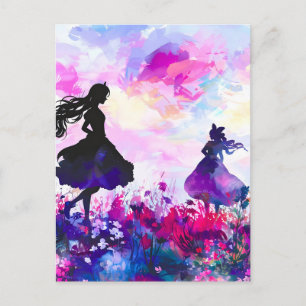Wildflower Wonderland Watercolor Holiday Postcard