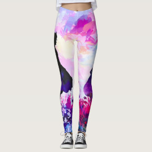 Wildflower Wonderland Watercolor Leggings