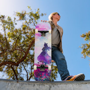 Wildflower Wonderland Watercolor Skateboard