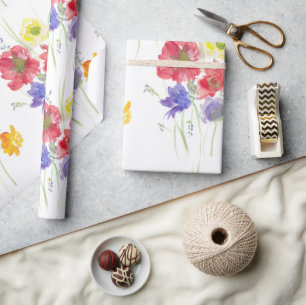 Wildflower wrapping paper