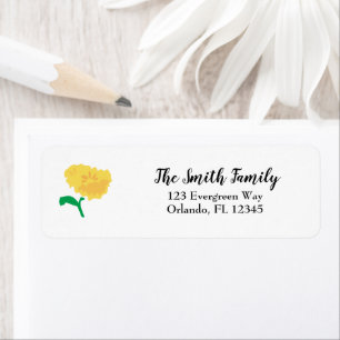 Wildflower Yellow Flower Painting Return Address Label